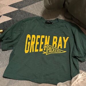 Junk food clothing Green Bay Packers cropped T-Shirt